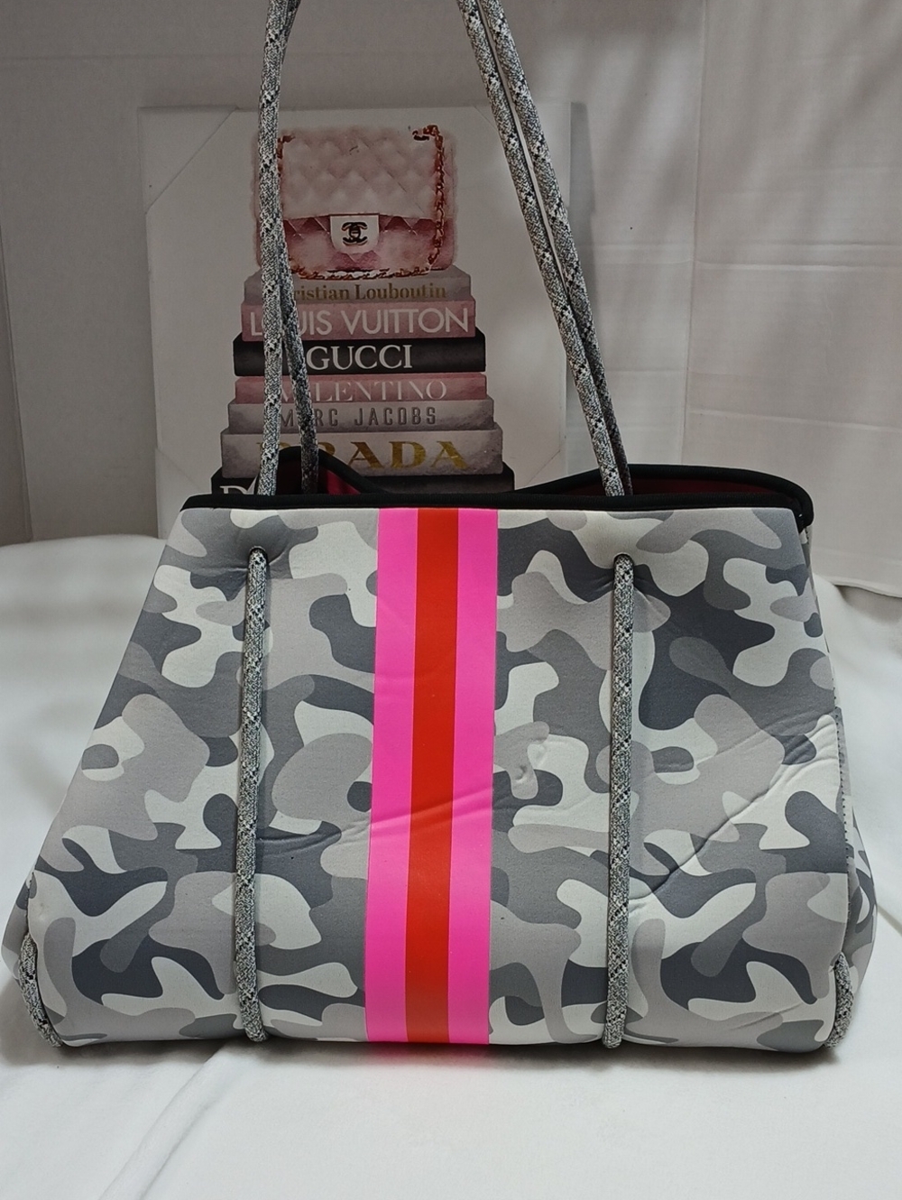 Haute Shore Gray Camo Tote with Pouch